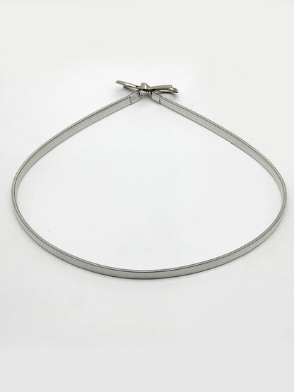 circular silver plated stretchable metal belt