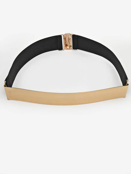 circular gold plated adjustable broad belt