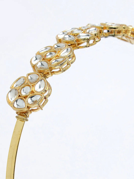 Gold-Plated Kundan Embellished Hairband