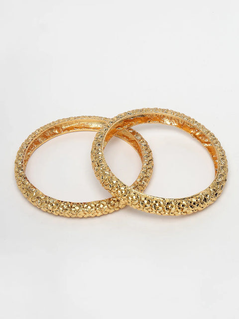 Set of 2 Gold-Plated Handcrafted Traditional Bangles