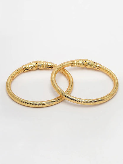 Set of 2 Gold-Plated Handcrafted Traditional Bangles