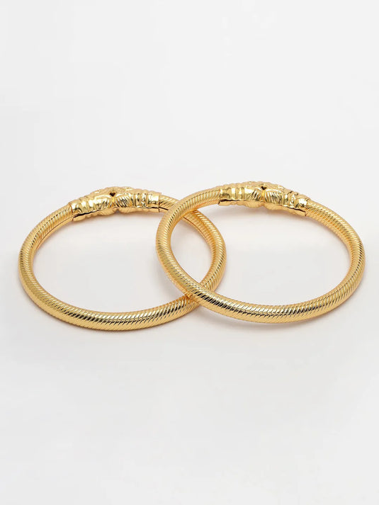 Set of 2 Gold-Plated Handcrafted Traditional Bangles