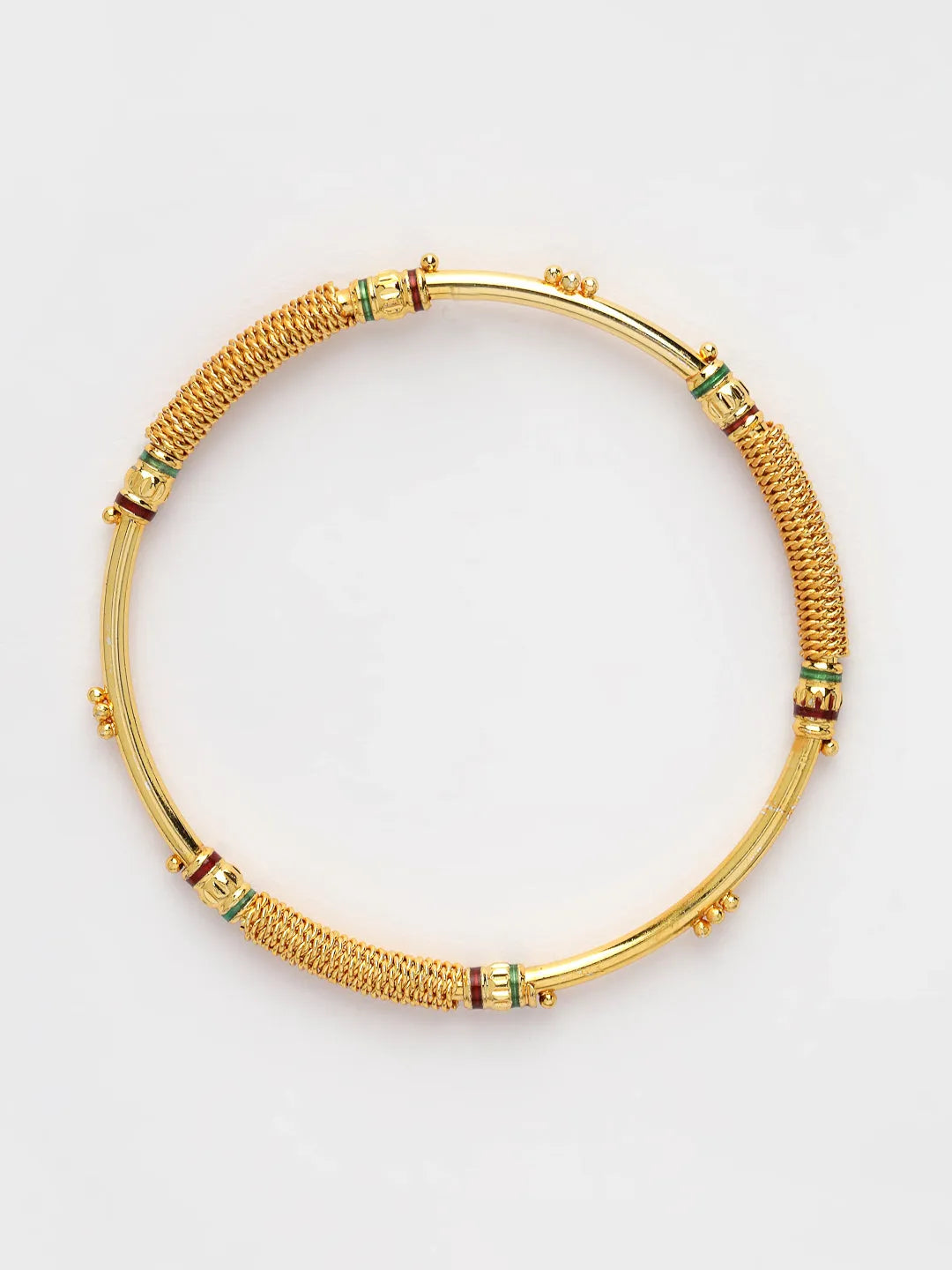 Set of 2 Gold-Plated Handcrafted Traditional Bangles