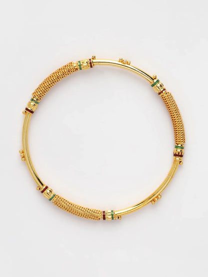 Set of 2 Gold-Plated Handcrafted Traditional Bangles