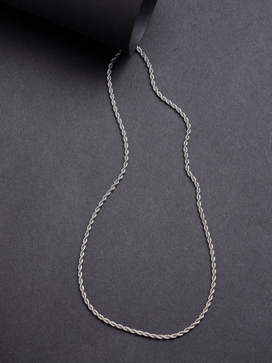 Silver-Toned German Silver Oxidised Chain