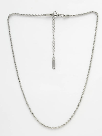 Silver-Toned German Silver Oxidised Chain