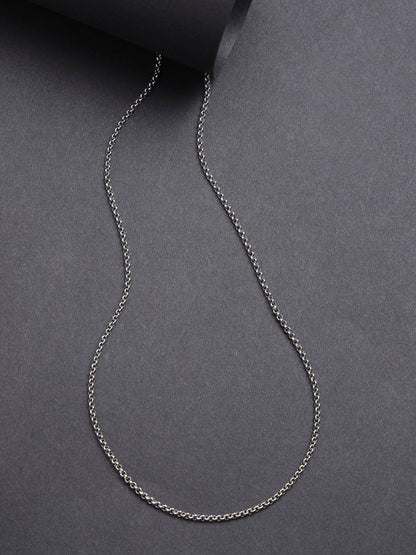 Silver-Toned German Silver Oxidised Chain