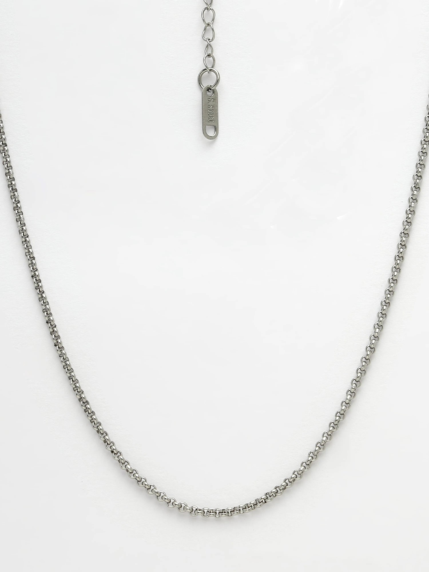 Silver-Toned German Silver Oxidised Chain