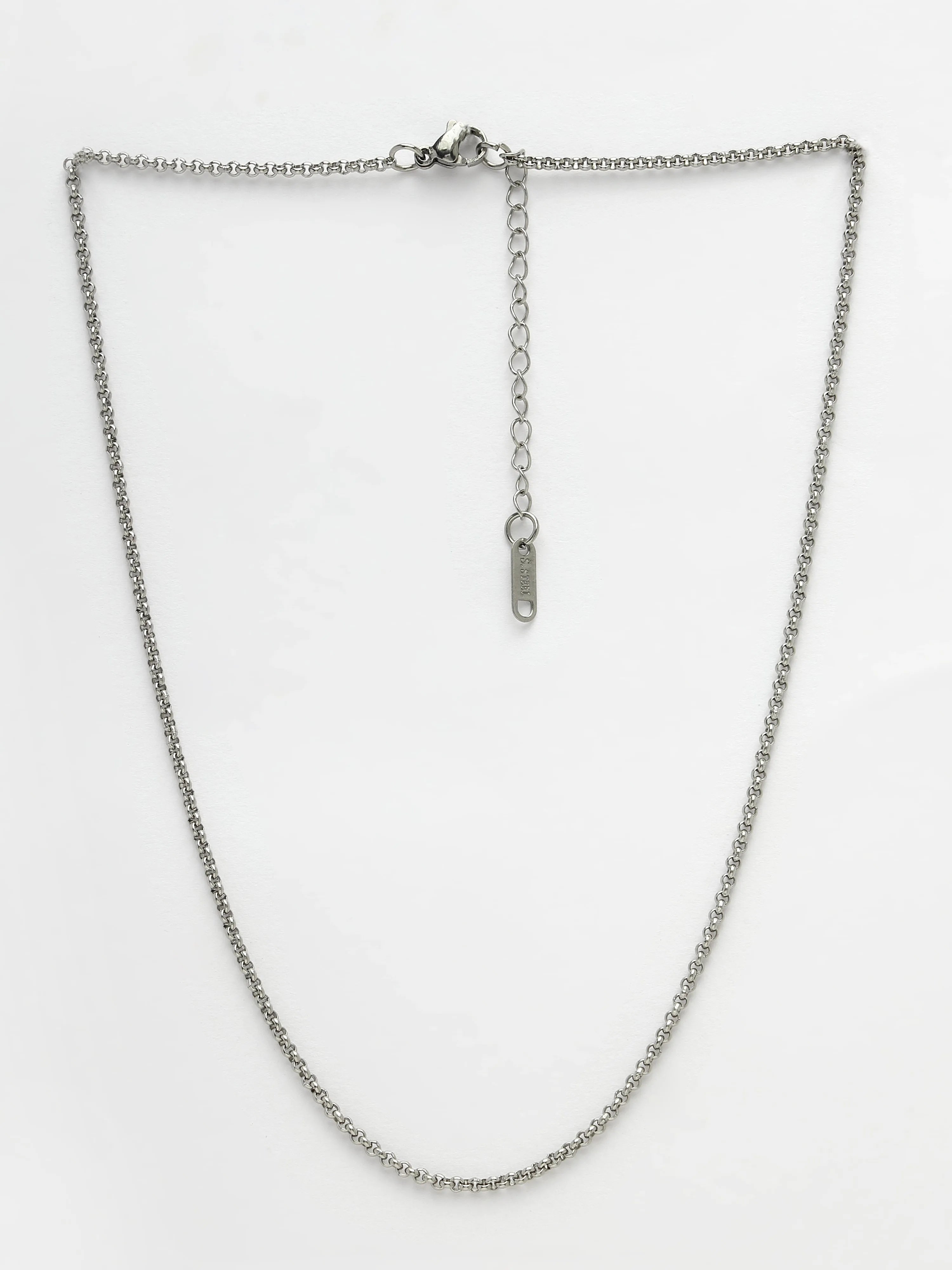 Silver-Toned German Silver Oxidised Chain