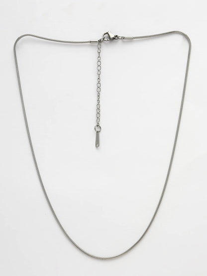 Silver-Toned German Silver Oxidised Chain