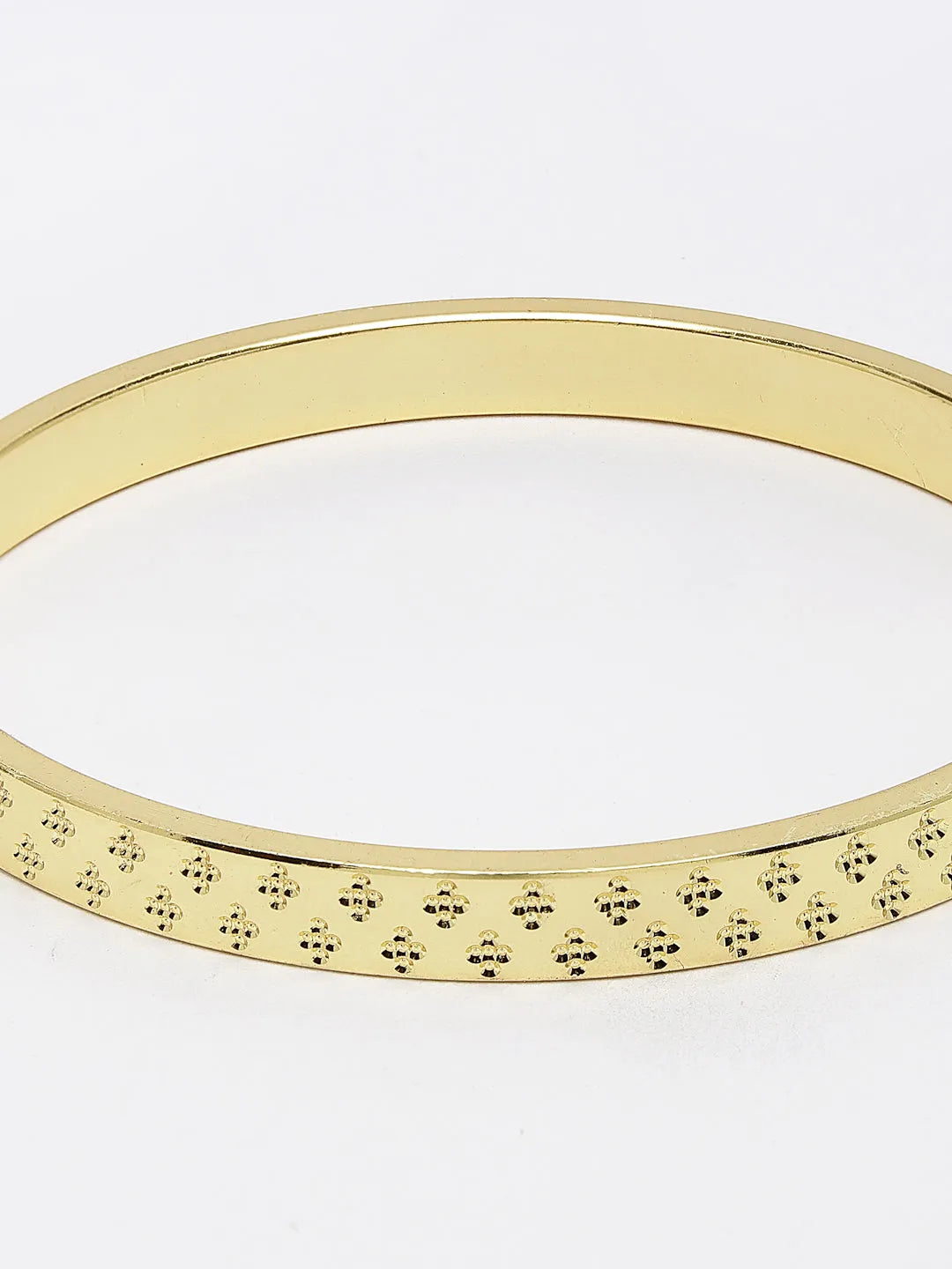 Men Gold-Plated Stainless Steel  Kada Bracelet