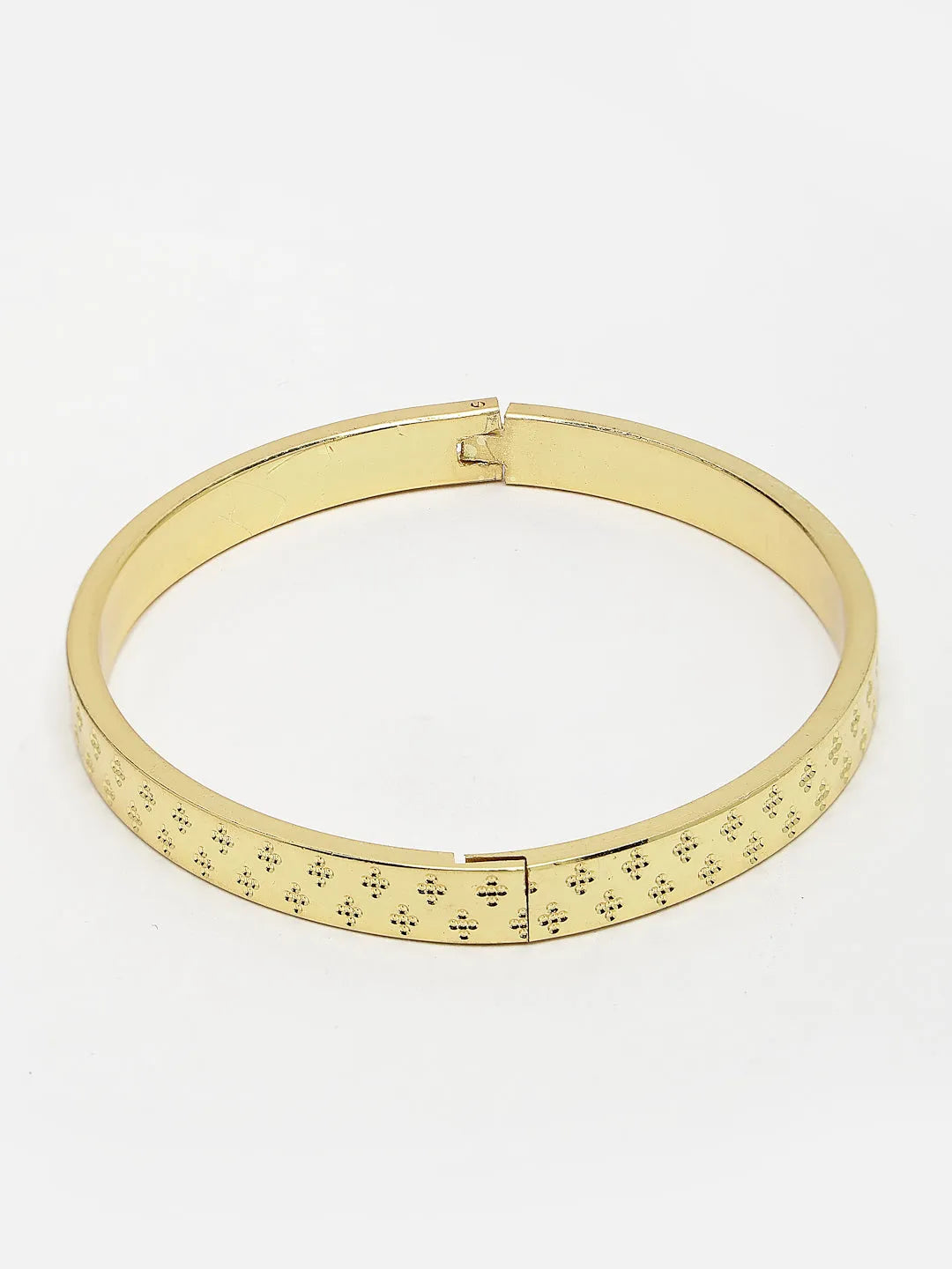 Men Gold-Plated Stainless Steel  Kada Bracelet