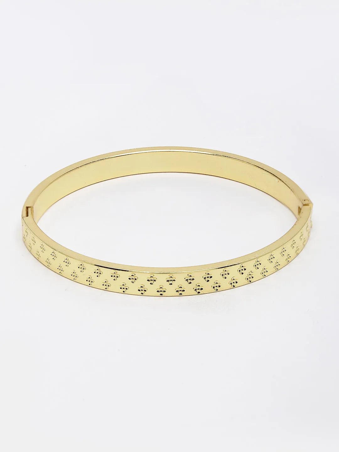 Men Gold-Plated Stainless Steel  Kada Bracelet