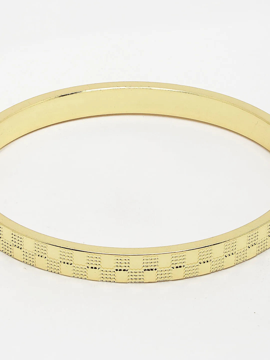 Men Gold-Plated Stainless Steel  Kada Bracelet