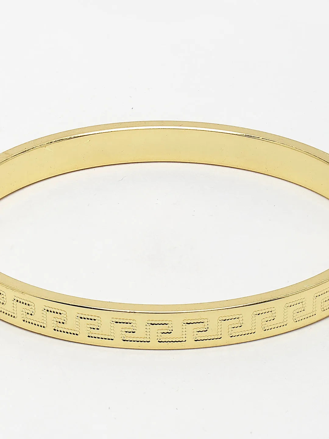 Men Gold-Plated Stainless Steel  Kada Bracelet