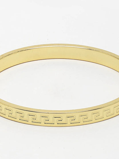 Men Gold-Plated Stainless Steel  Kada Bracelet