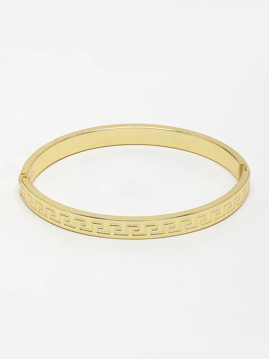 Men Gold-Plated Stainless Steel  Kada Bracelet