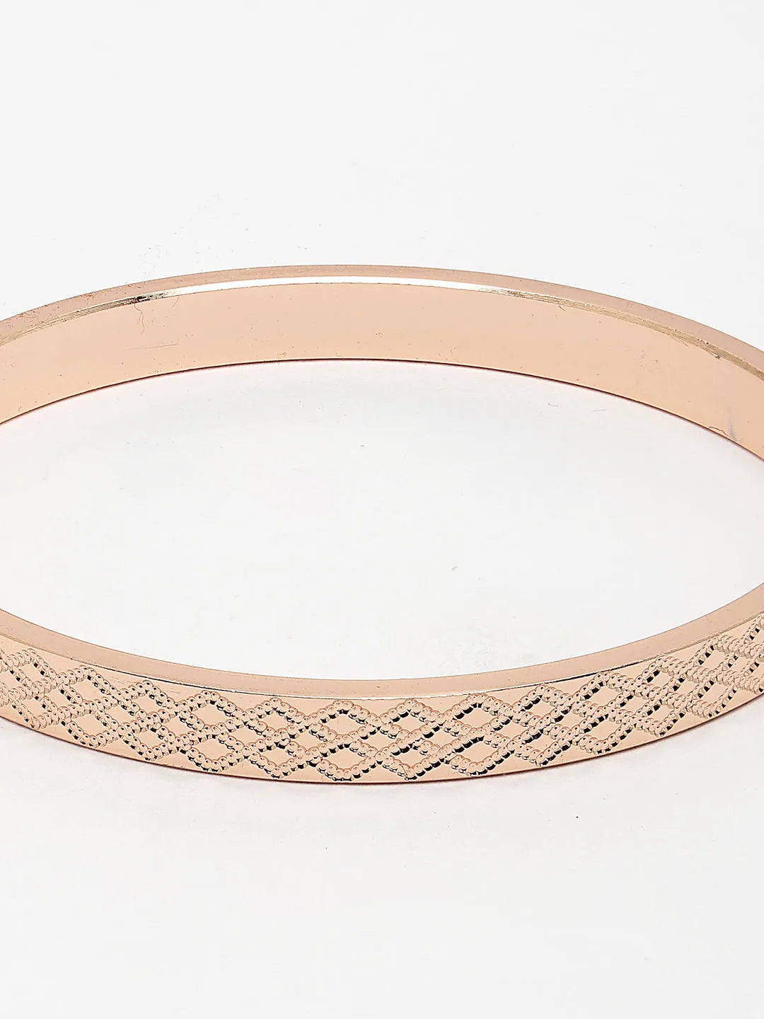 Men Rose Gold Stainless Steel Kada Bracelet