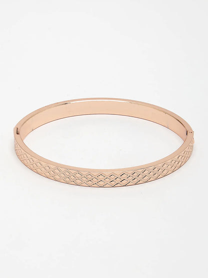 Men Rose Gold Stainless Steel Kada Bracelet