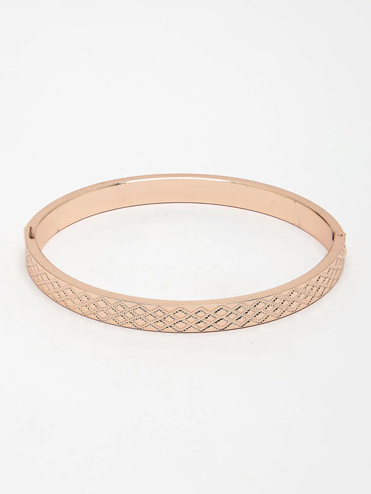 Men Rose Gold Stainless Steel Kada Bracelet