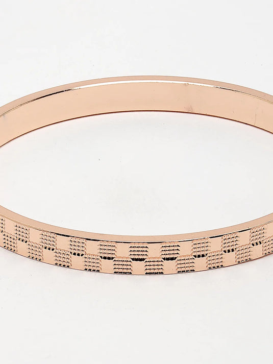 Men Rose Gold Stainless Steel Kada Bracelet