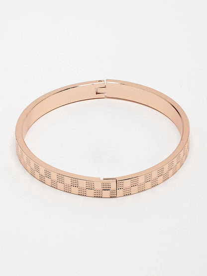 Men Rose Gold Stainless Steel Kada Bracelet