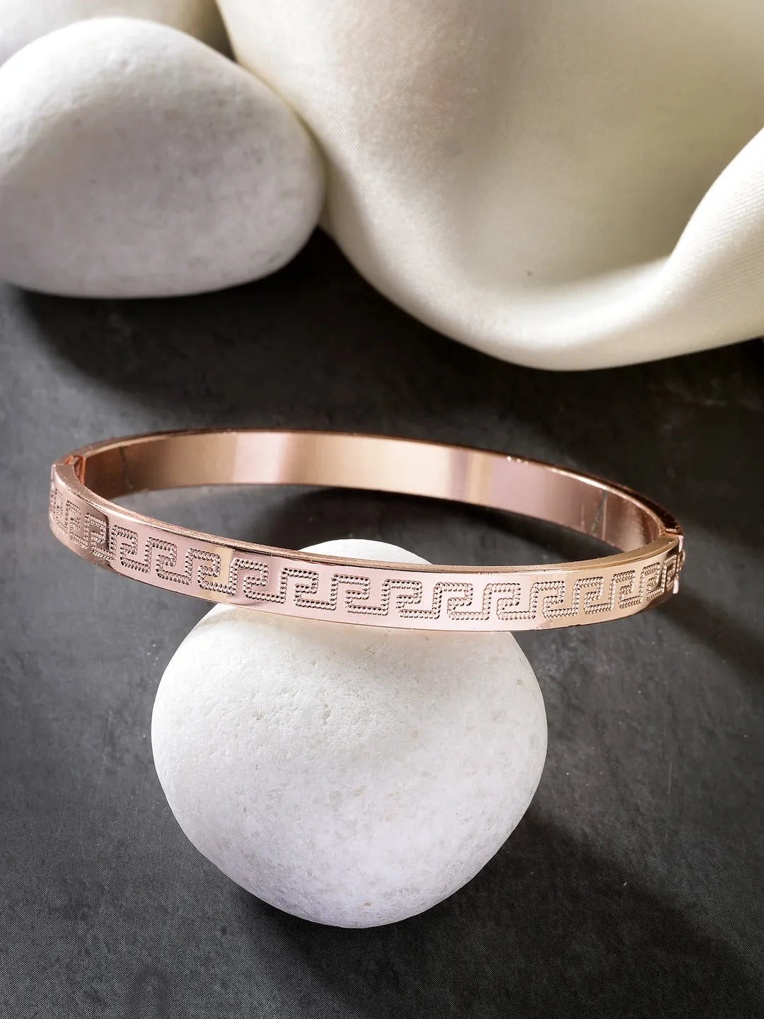 Men Rose Gold Stainless Steel Kada Bracelet