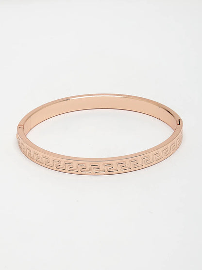 Men Rose Gold Stainless Steel Kada Bracelet