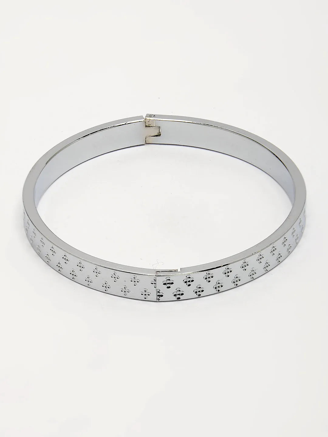 Men Silver-Plated Stainless Steel Kada Bracelet