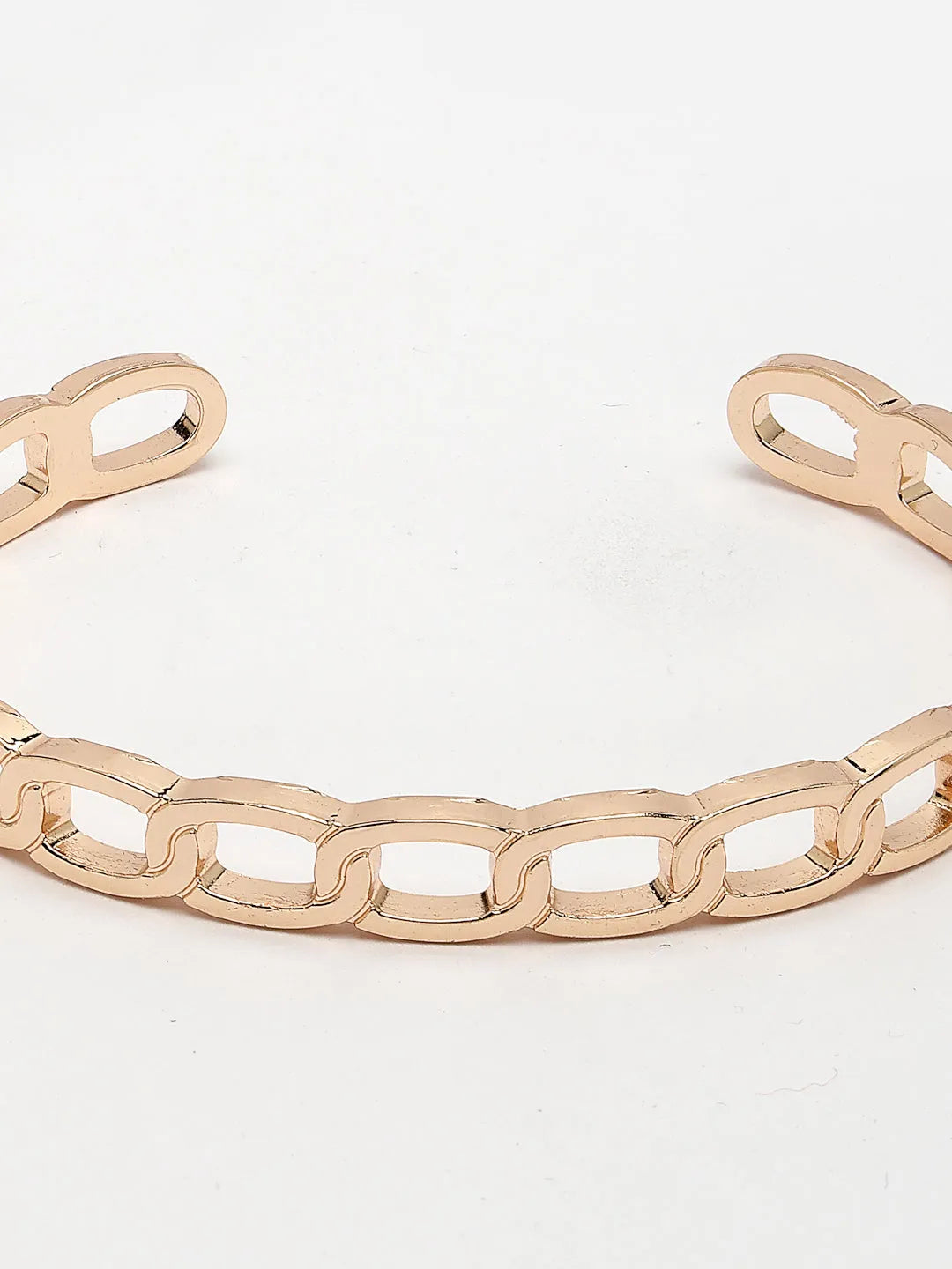 Men Rose Gold Metal Cuff Bracelet