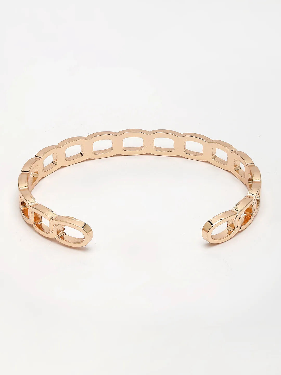 Men Rose Gold Metal Cuff Bracelet