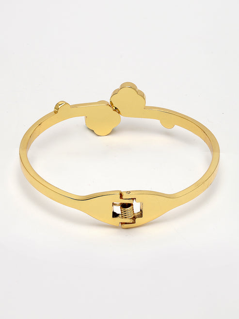 Women Set of 2 Gold & Silver Cuff Bracelet