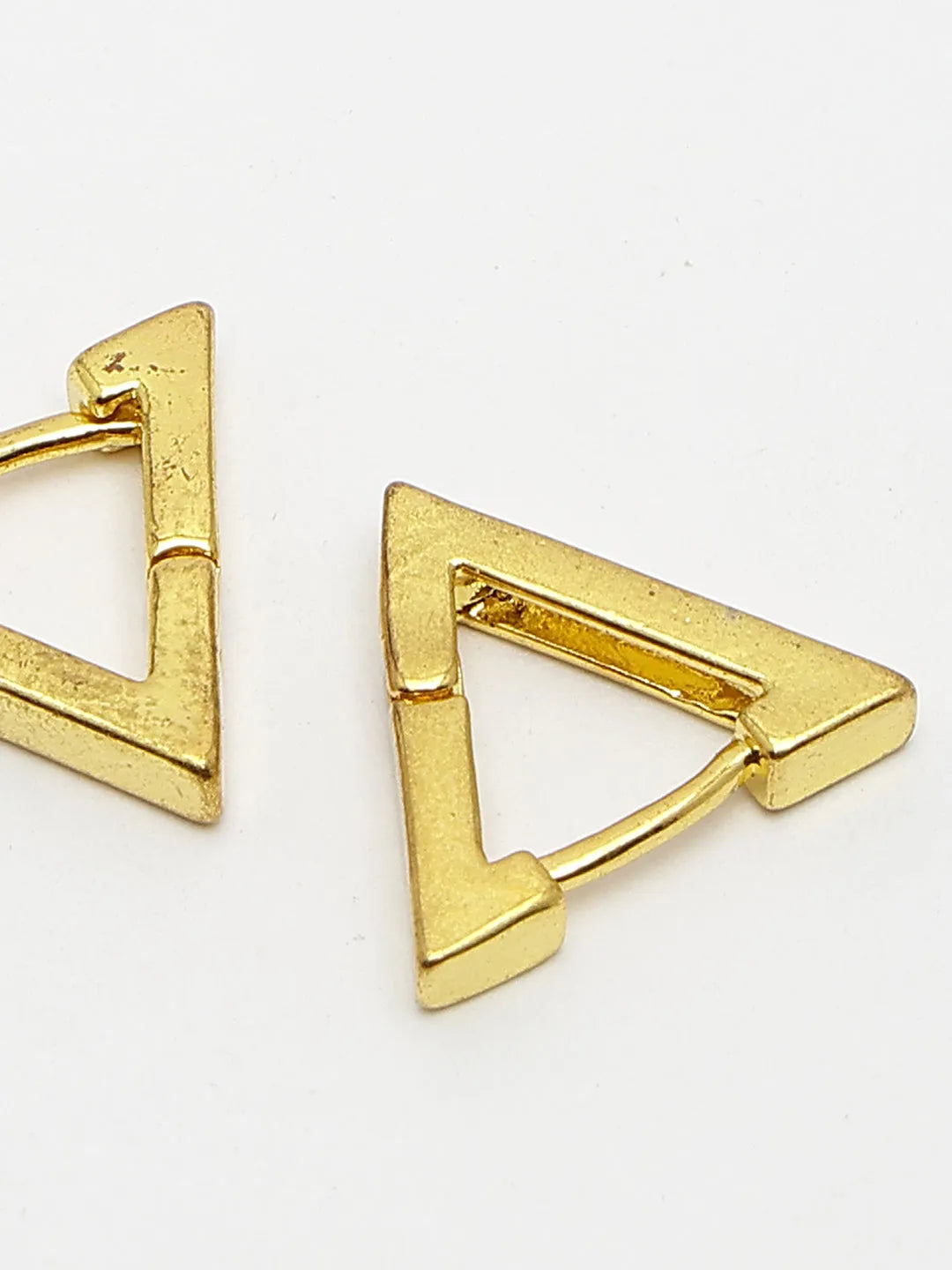 Men Gold-Plated Geometric Shape Stainless Steel Studs Earring