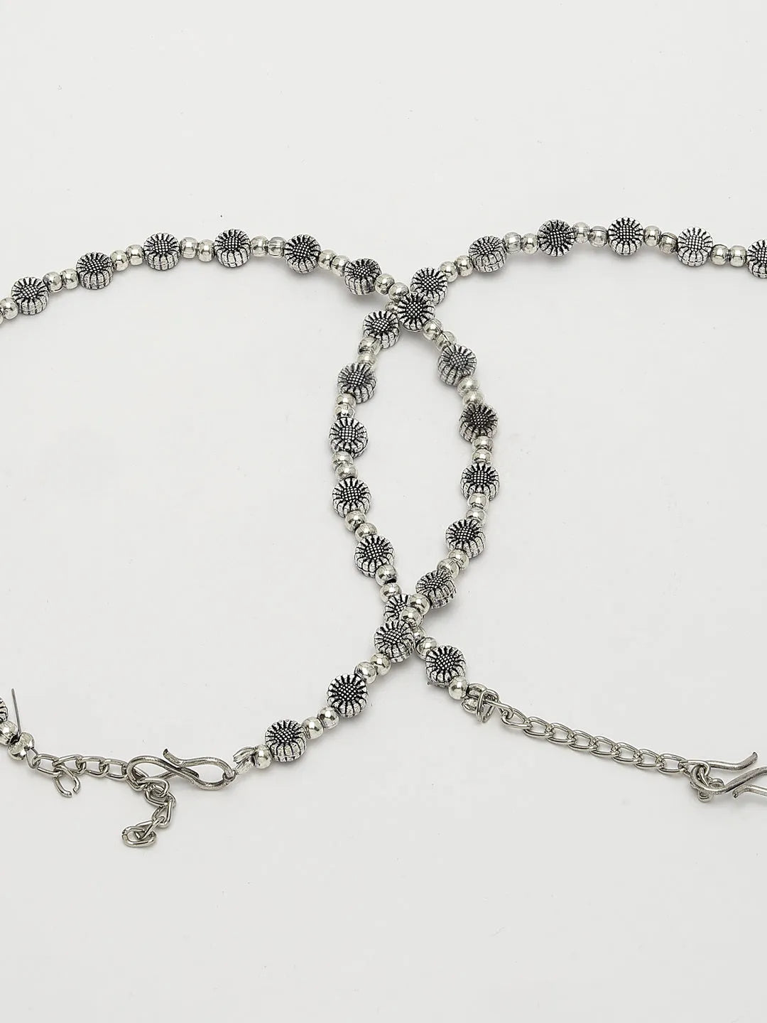 Set of 2 Silver-Plated German Silver Anklets