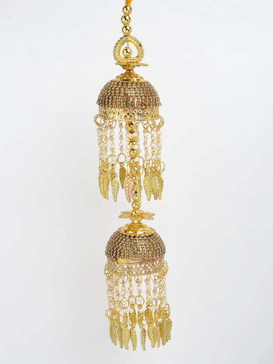 Pack Of 2 Gold- Plated Stone Studded Bridal Layered Kaleera Sets