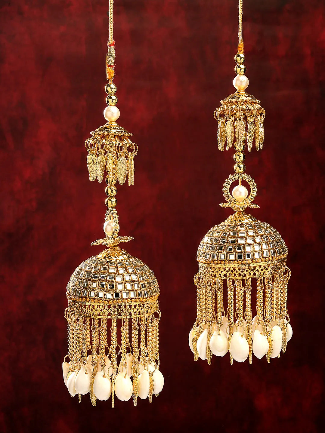 Pack Of 2 Gold-Plated Kundan Kaleera Sets