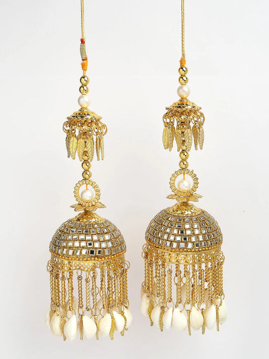 Pack Of 2 Gold-Plated Kundan Kaleera Sets