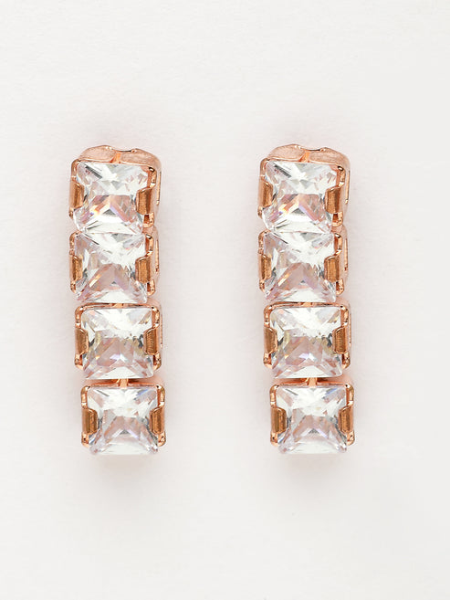 Women's Rose Gold-Plated CZ-Studded Jewellery Set