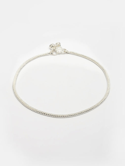 NVR Women's Set of 2 Silver-Plated Anklets
