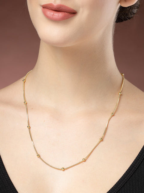 Women's Set of 3 Gold-Plated Minimal Chain