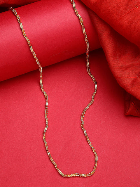 Women's Set of 5 Gold-Plated Minimal Chain