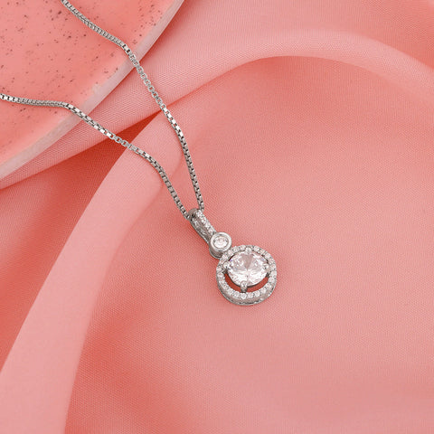 925 Sterling Silver Drizzle Drop Pendant with Box Chain