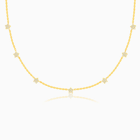 925 Sterling Silver Golden Star Constellation Necklace