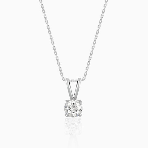 925 sterling Silver Zircon Pendent With Link Chain