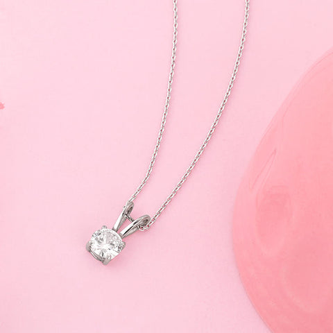 925 sterling Silver Zircon Pendent With Link Chain