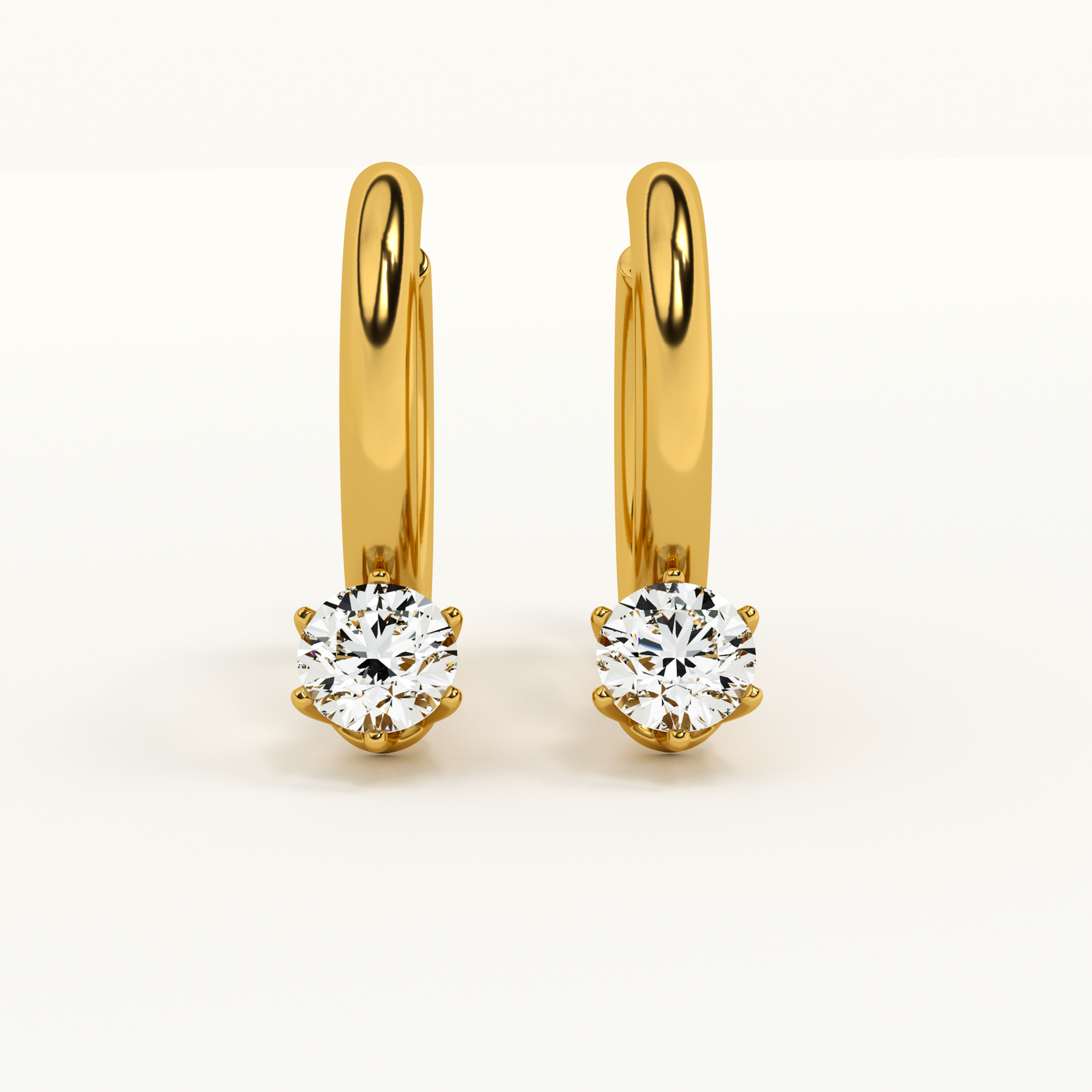 Athena Waterproof Solitaire Hoop Earrings