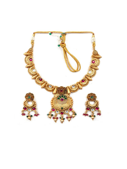 Unique Rajwadi Pushp Necklace Set