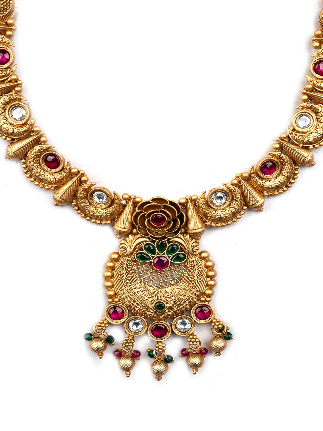 Unique Rajwadi Pushp Necklace Set