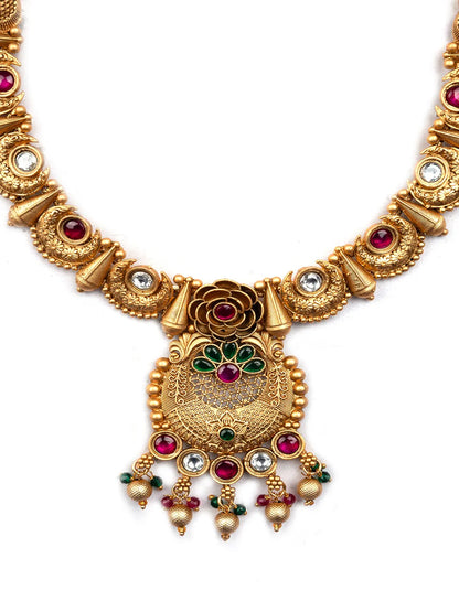 Unique Rajwadi Pushp Necklace Set