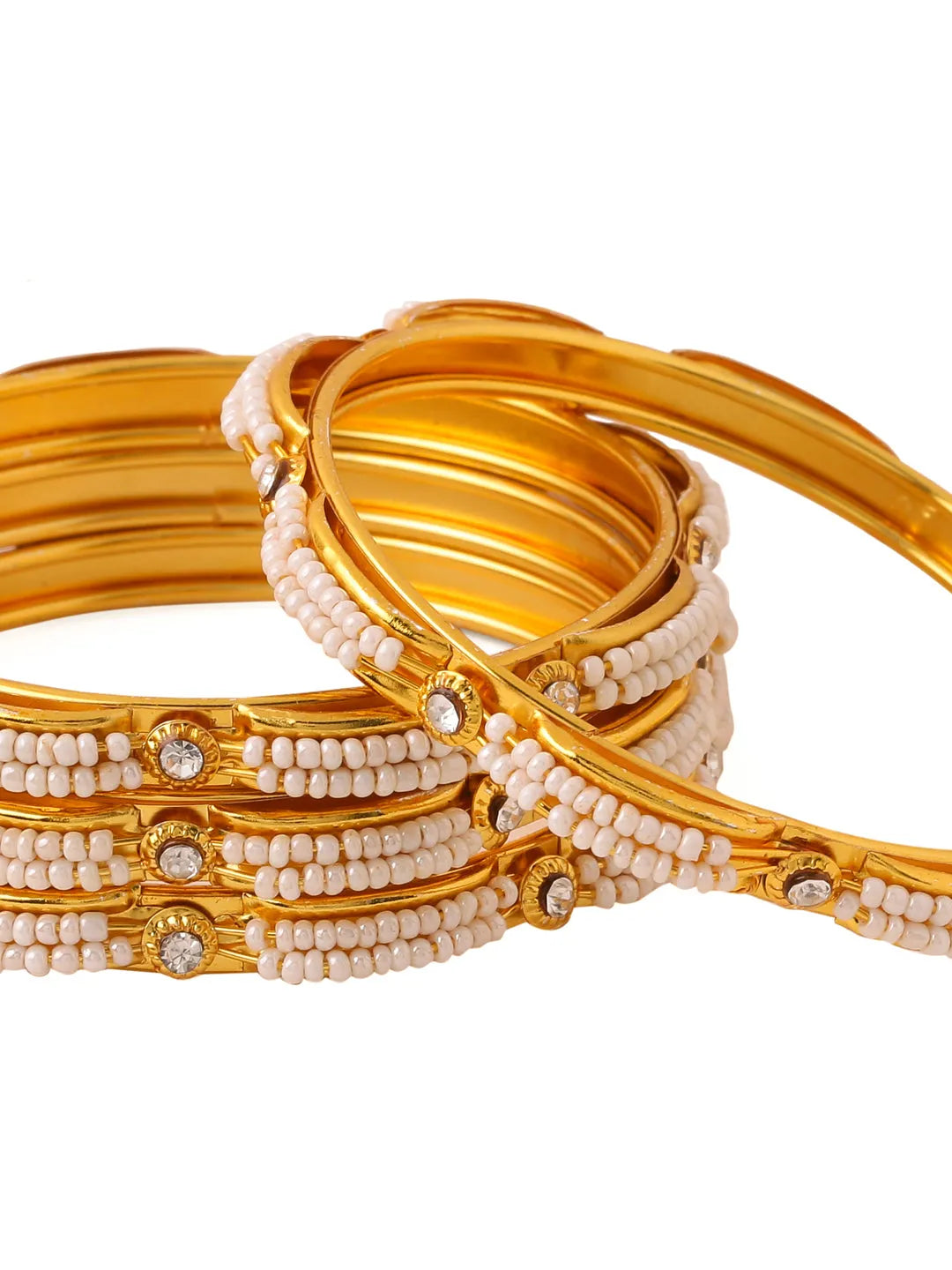 Set of 4 Pearl studded Bangles